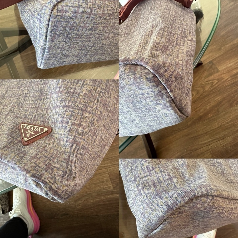 💕PRISTINE AUTHENTIC PRADA LARGE FABRIC/ LEATHER 2 WAY BAG 💕 - Picture 2 of 16